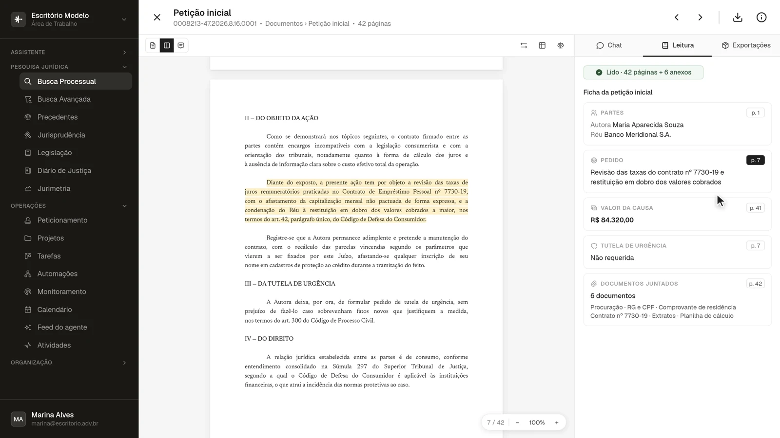 Com a página de origem